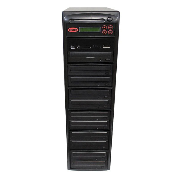 Systor Multi Media Center - Flash Memory Drive (USB/SD/CF/MS/MMC) to Disc Backup + 1 to 10 SATA Blu-Ray Duplicator