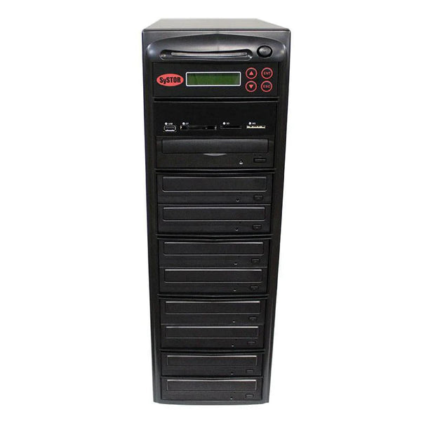 Systor Multi Media Center - Flash Memory Drive (USB/SD/CF/MS/MMC) to Disc Backup + 1 to 8 SATA Blu-Ray Duplicator