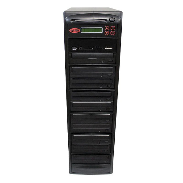 Systor Multi Media Center - Flash Memory Drive (USB/SD/CF/MS/MMC) to Disc Backup + 1 to 9 SATA Blu-Ray Duplicator